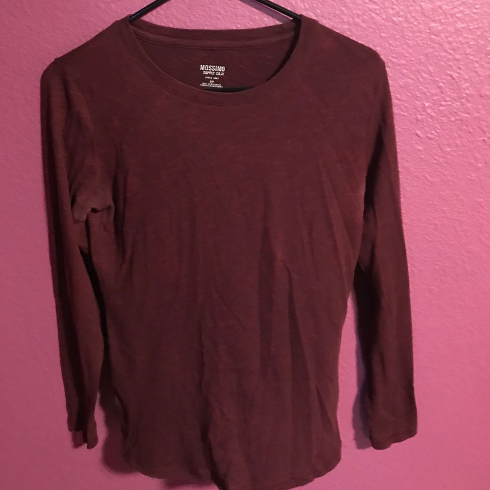 Maroon long sleeve top
